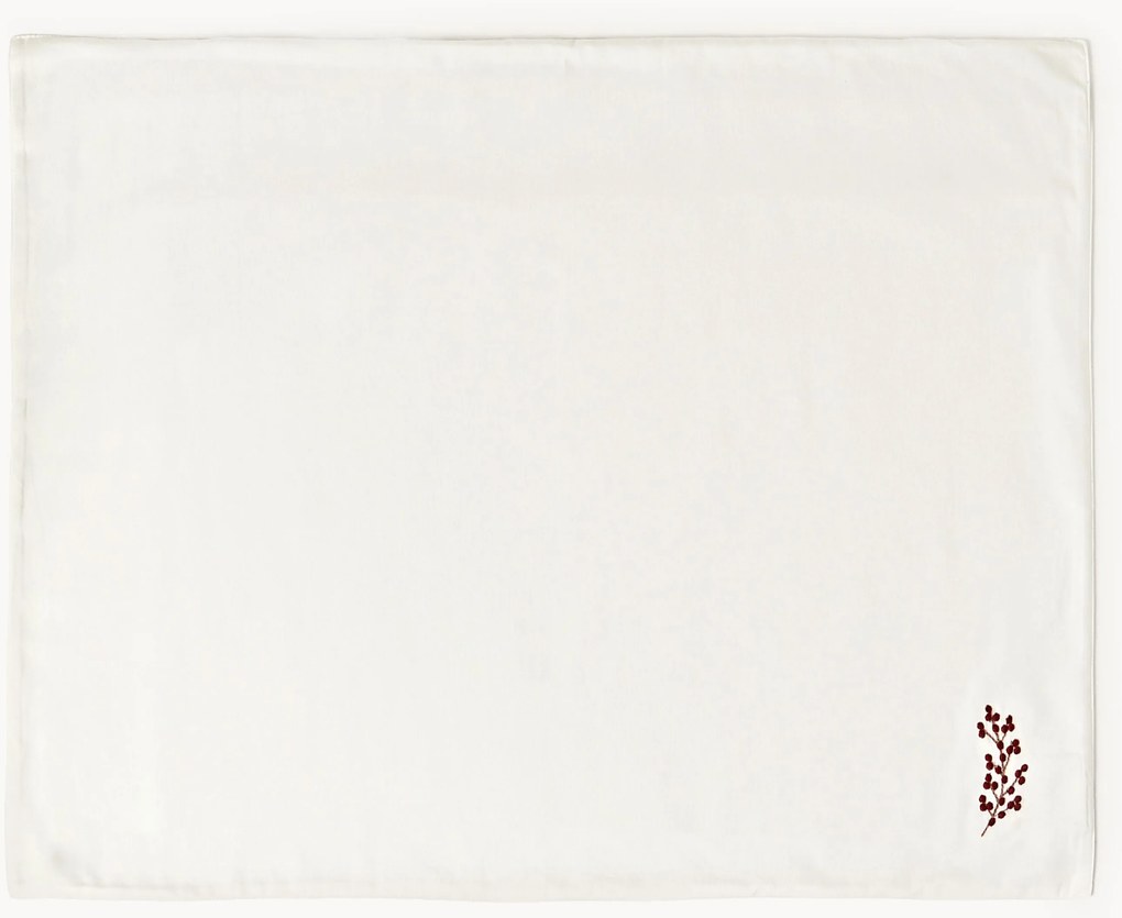 Geborduurde kerstplacemats Torry, 2-delig
