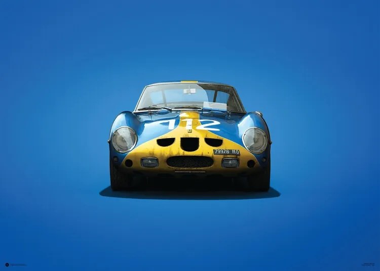 Kunstdruk Ferrari 250 GTO - Blue - Targa Florio - 1964, Automobilist
