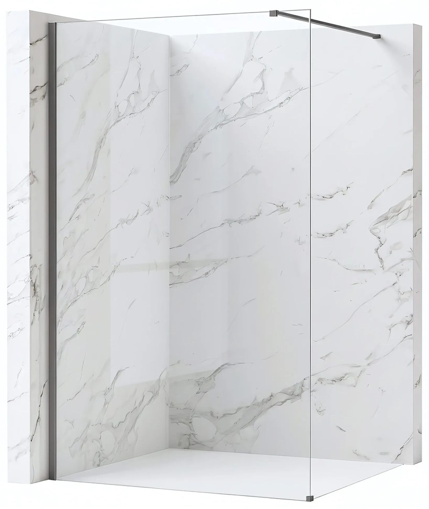 Walk-in douchewand Rea Flexi Transparent / Titan 90