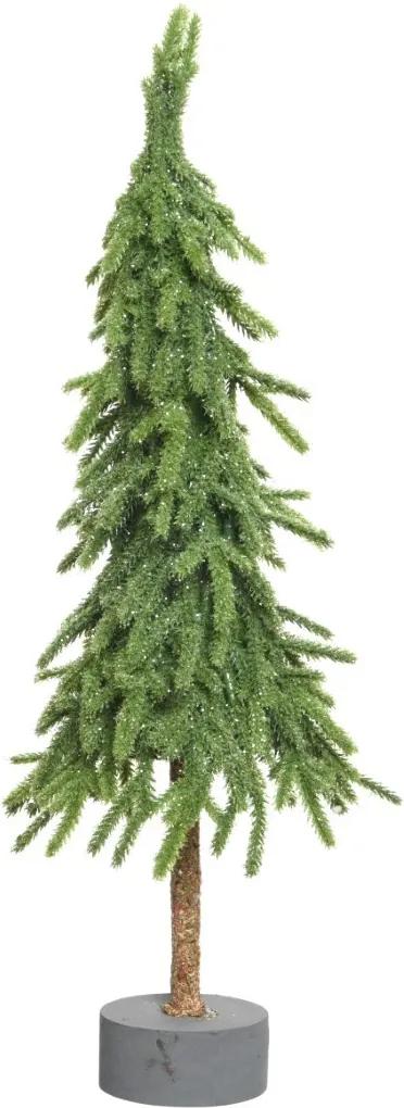 Mini kerstboom PE standaard 13x13x45 cm groen