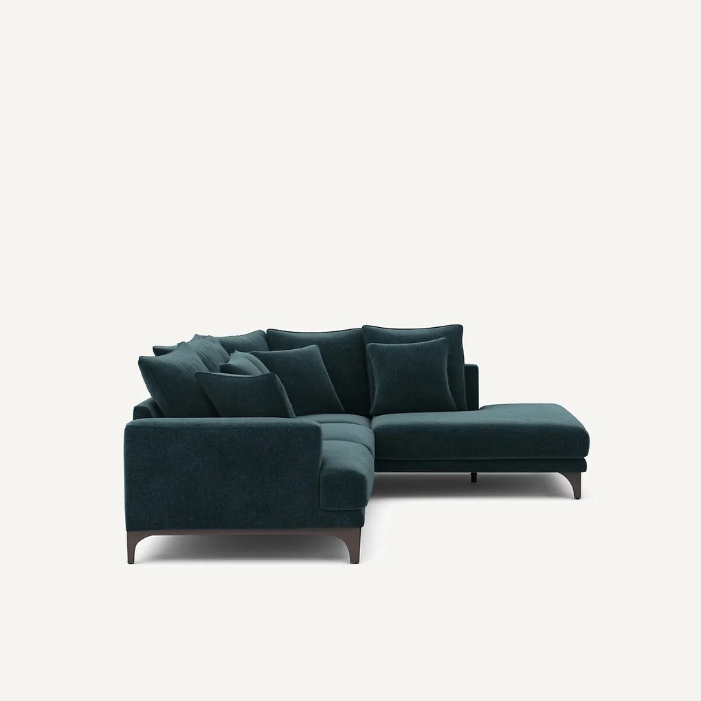 Hoekbank in chenille fluweel, ARMENTO