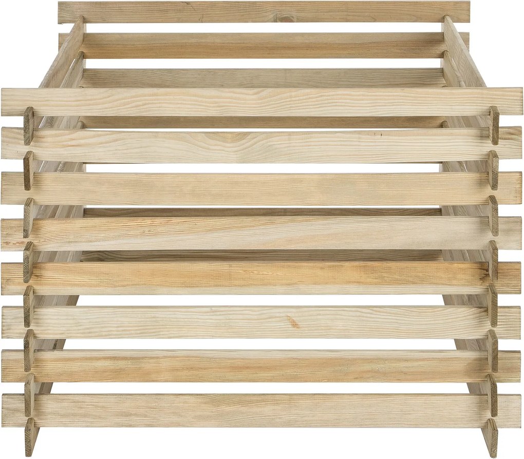 Practo Garden tuincomposter hout hout - Compostvaten en tuinovens - 100x100x70cm - 530 liter