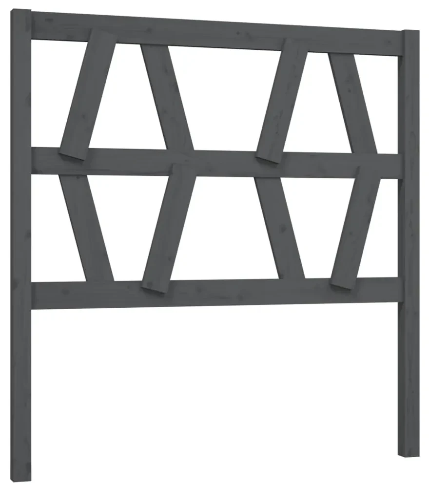 vidaXL Hoofdbord 81x4x100 cm massief grenenhout grijs