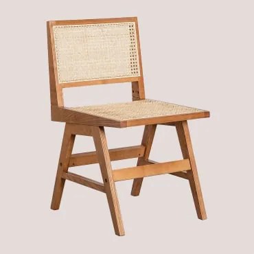 Eetkamerstoel Van Essenhout En Rotan Lali Ash Brown - Sklum