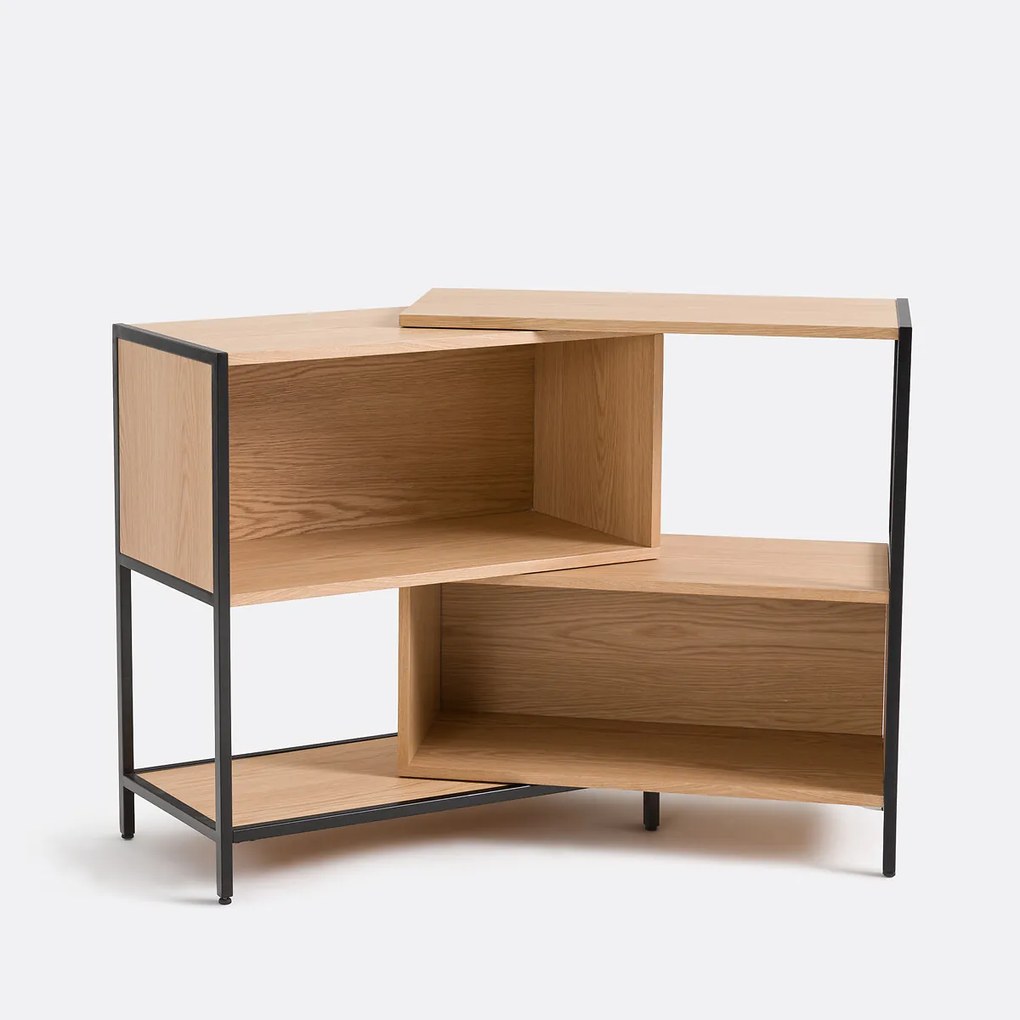 Eiken fineer modulaire en uittrekbare consoletafel Volga