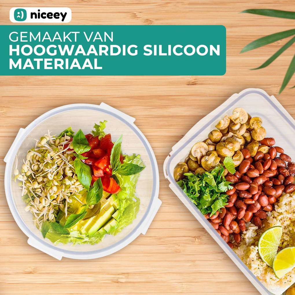 Niceey Meal Prep Bakjes - Set van 8 - Plastic