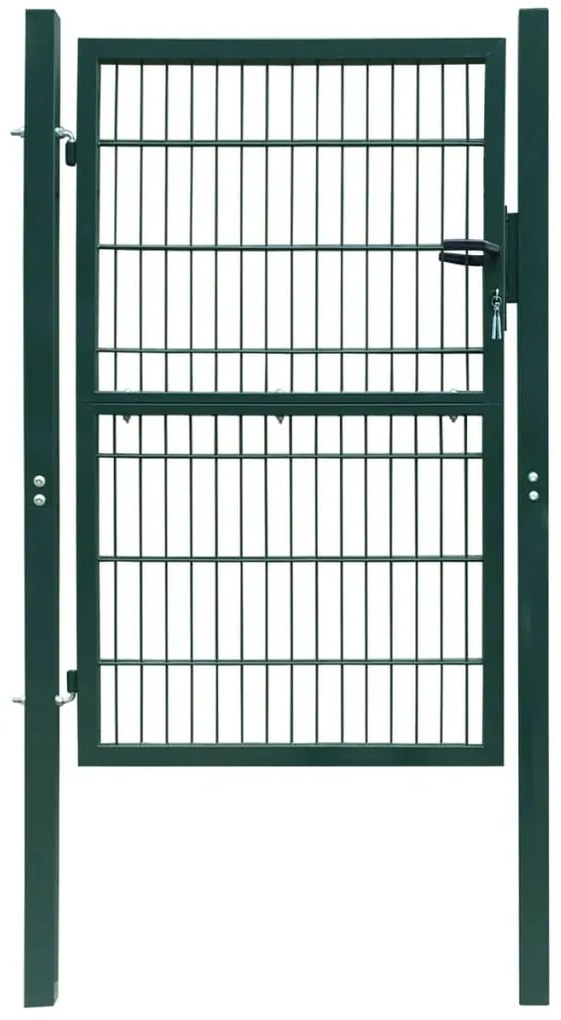 vidaXL Poort 106x248 cm staal groen