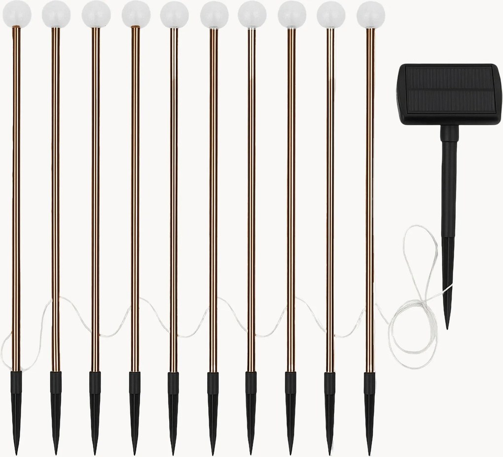 Dimbare solar LED stake lamp Lolly, 10-delig