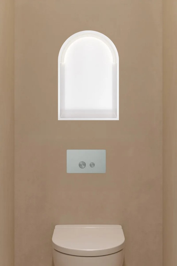 Hotbath &More inbouwnis met verlichting toogmodel 30x45x10cm wit mat