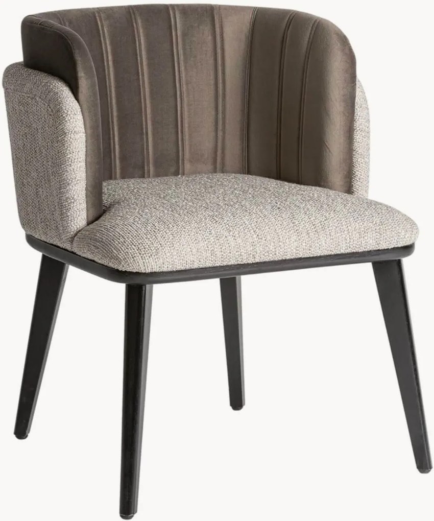 Gestoffeerde eetkamerstoel Labege met armleuningen