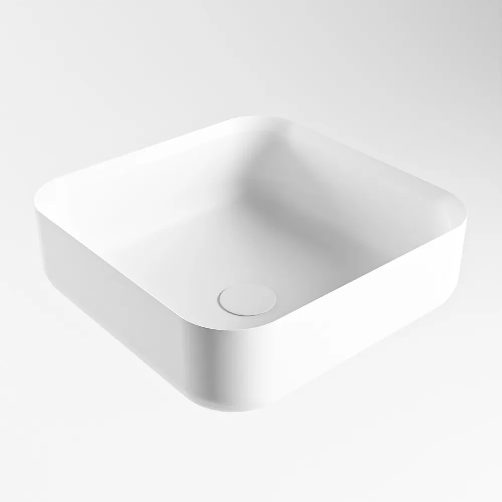 Mondiaz Binx Solid Surface waskom 36x36cm talc