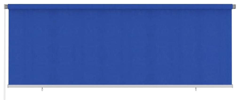 vidaXL Rolgordijn voor buiten 400x140 cm HDPE blauw