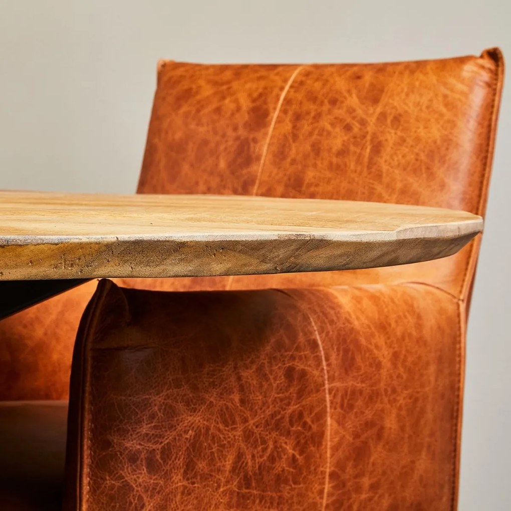 Starfurn Arlington Ronde Eettafel Mangohout 120 Cm - 120 X 120cm.