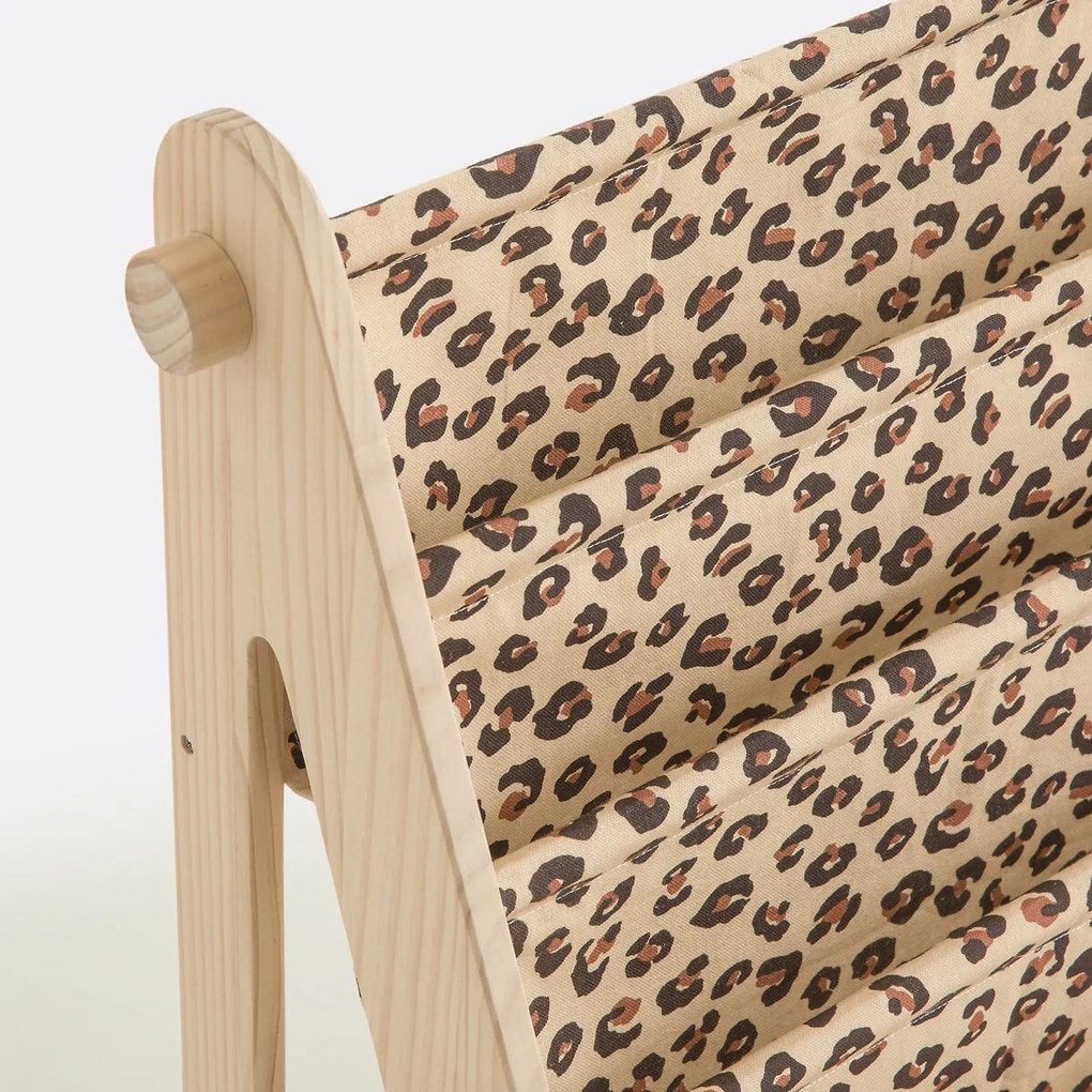 Kinderboekenrek met luipaardprint Azhar