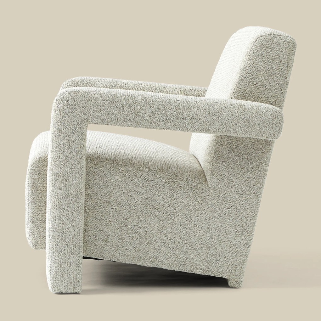 Japandi Fauteuil Beige Stof