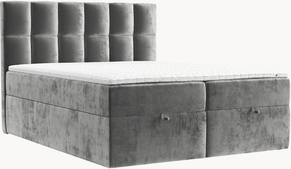 Handgemaakt chenille divan bed Essence met opbergruimte, H4