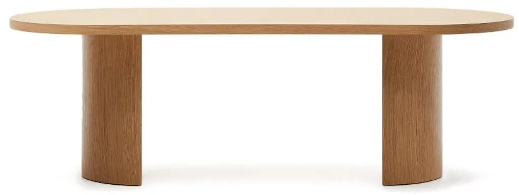 Kave Home Nealy Ovale Eettafel Eikenfineer 240 X 100 Cm - 240 X 100cm.