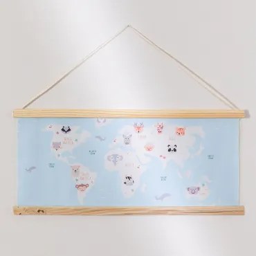 Decoratieve Wereldkaart Mapzo Kids Meerkleurig Fresh - Sklum
