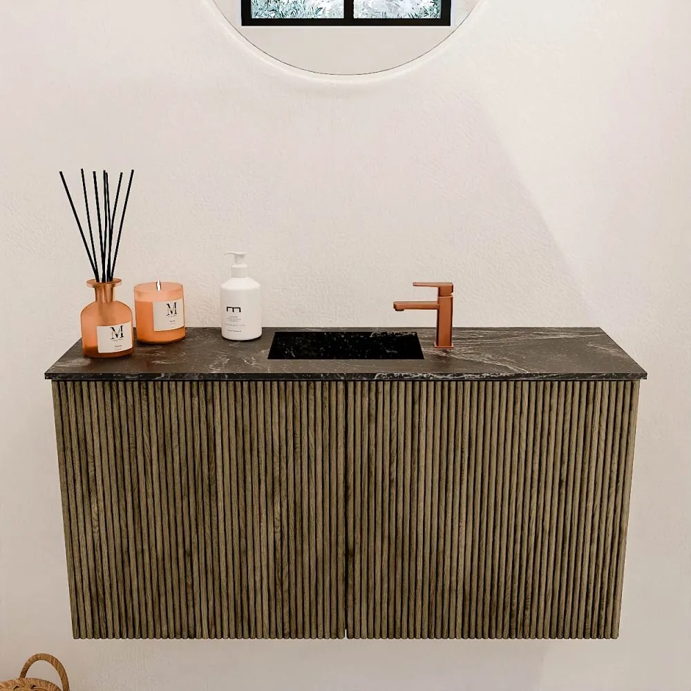 Mondiaz Joya DLux 80cm toiletmeubel dusk met wastafel faye midden 1 kraangat lava