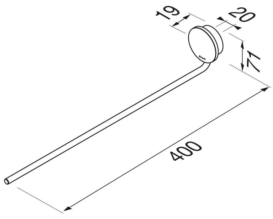 Geesa Opal handdoekrek 1 arm zwart