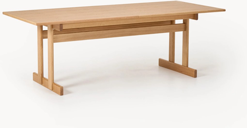 Uitschuifbare eettafel Brynn van eikenhout, in verschillende formaten