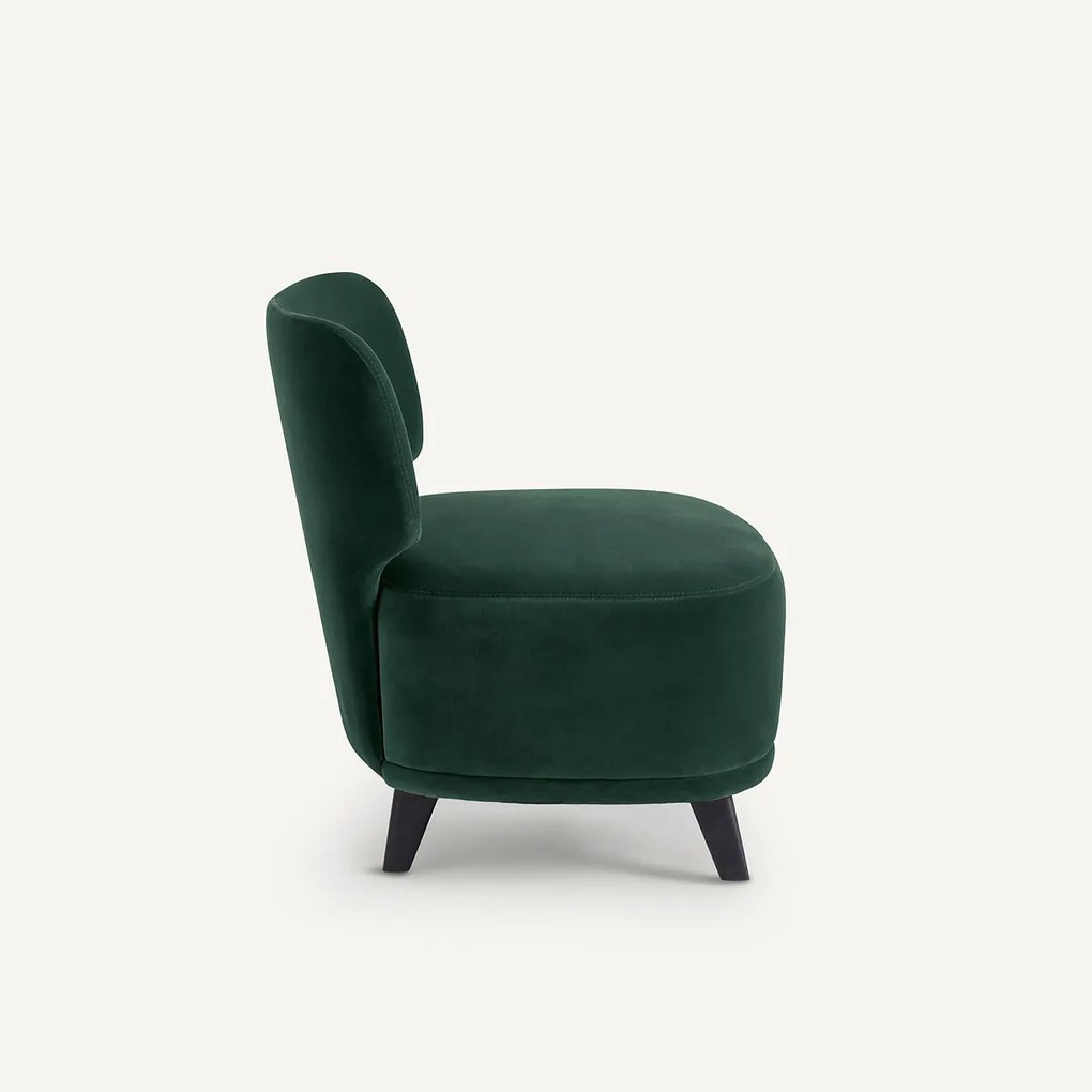 XL fauteuil ODALIE, in fluweel, ontwerp Emmanuel Gallina