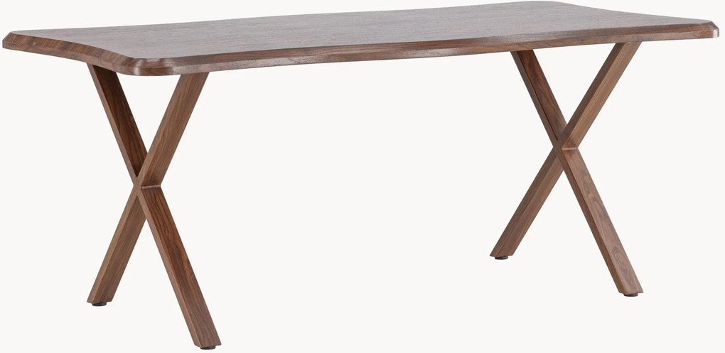 Eettafel Fiona met houtlook, 180 x 90 cm