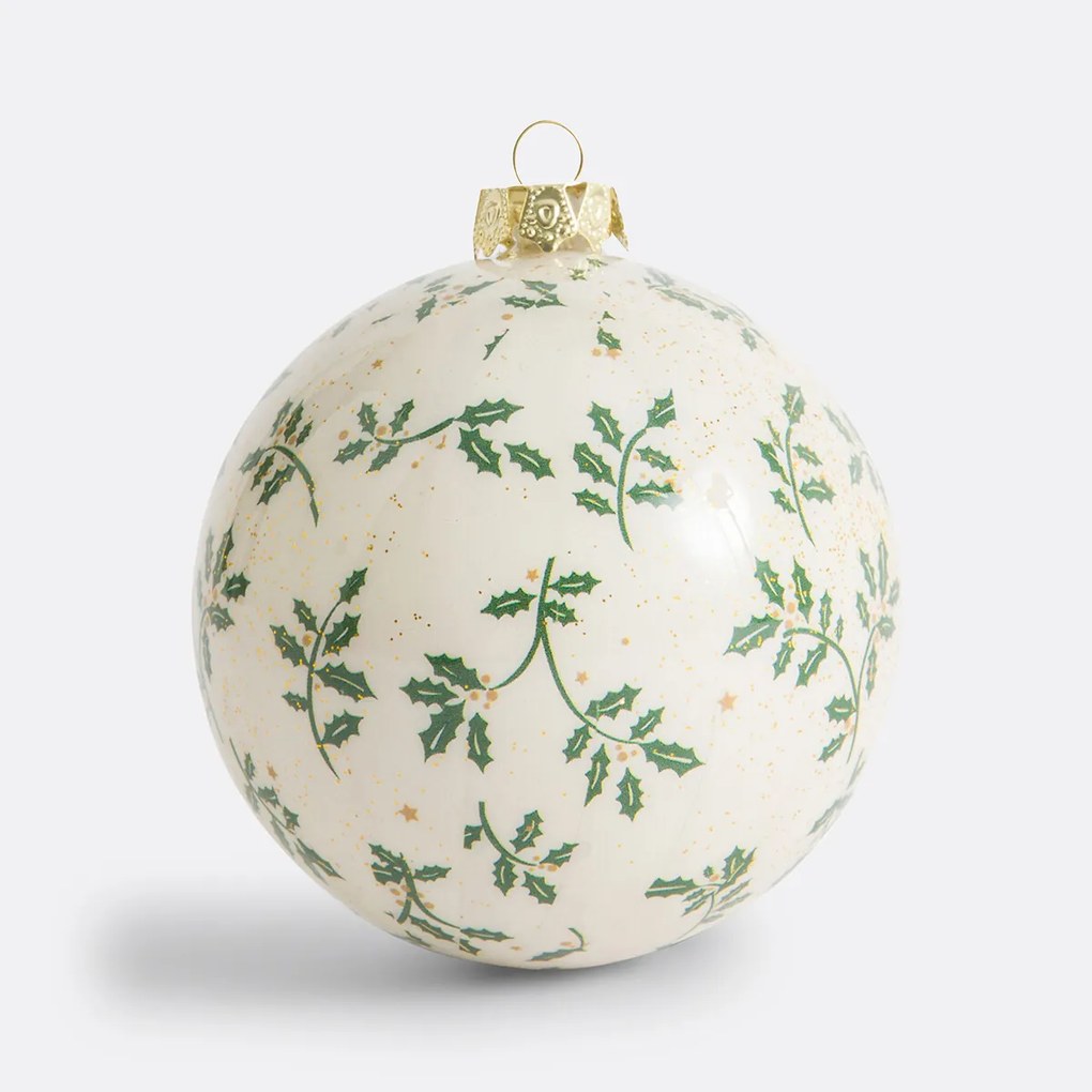 Set van 24 kerstballen met bladprint, Caspar