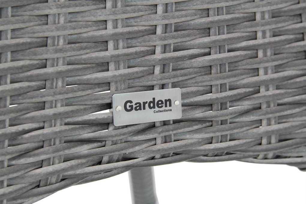 Tuinset Ronde Tuintafel 2 personen 70 cm Wicker Grijs Garden Collections Dublin/Bolton