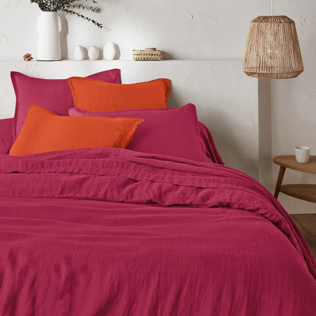 Hoeslaken in gewassen linnen, omslag 35 cm, Linot