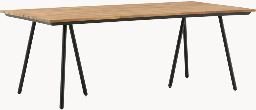 Tuintafel Chan met acaciahouten tafelblad, 200 x 100 cm