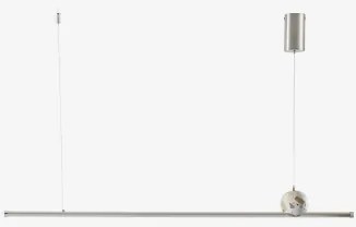 Led Lineaire Hanglamp 170 Cm Van Natuursteen En Ijzer Lanuvio Beige Terrazzo - Sklum