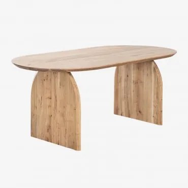 Ovale Eettafel In Acaciahout (200x100 Cm) Bedum Natuurlijk Hout - Sklum