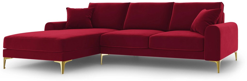 4.5-zitshoekbank Madara links velvet | Mazzini Sofas