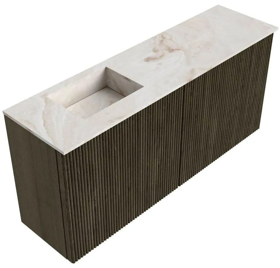 Mondiaz Joya DLux 90cm toiletmeubel shadow met wastafel faye links 1 kraangat frappe