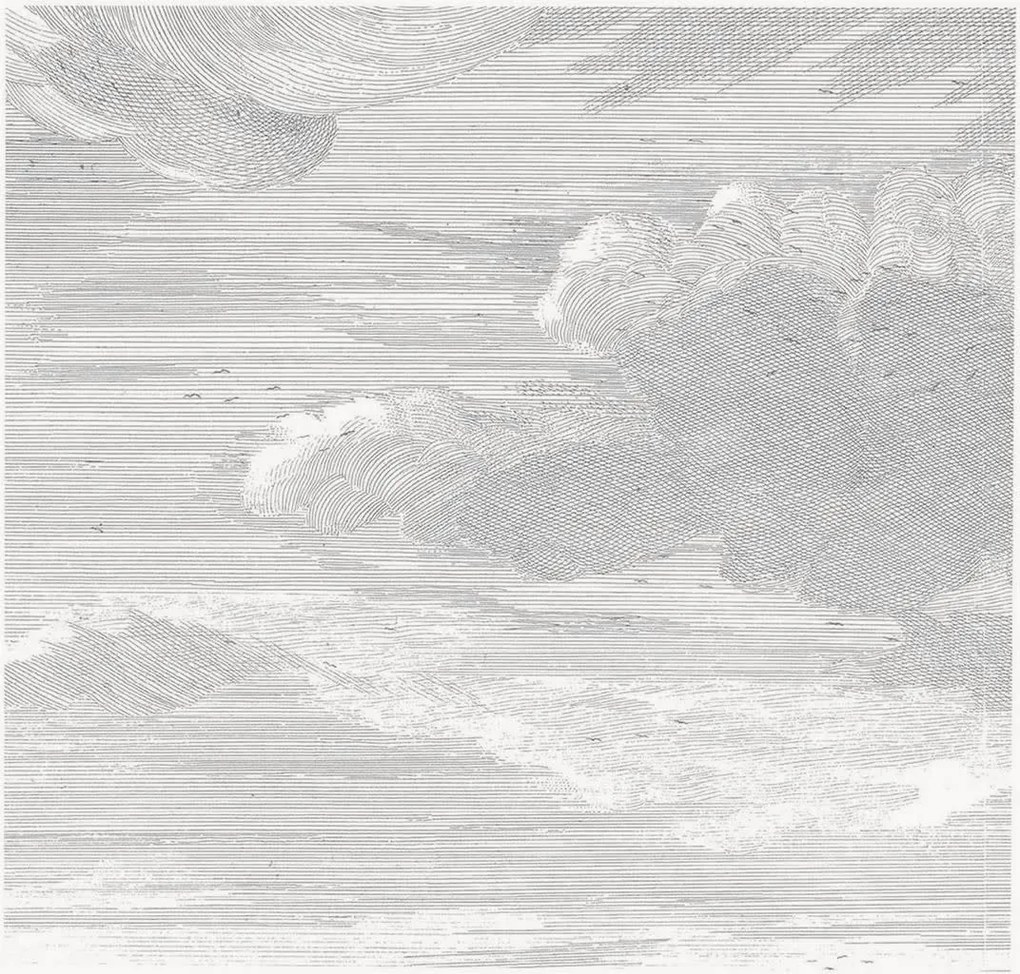 Vliesbehang Engraved Clouds