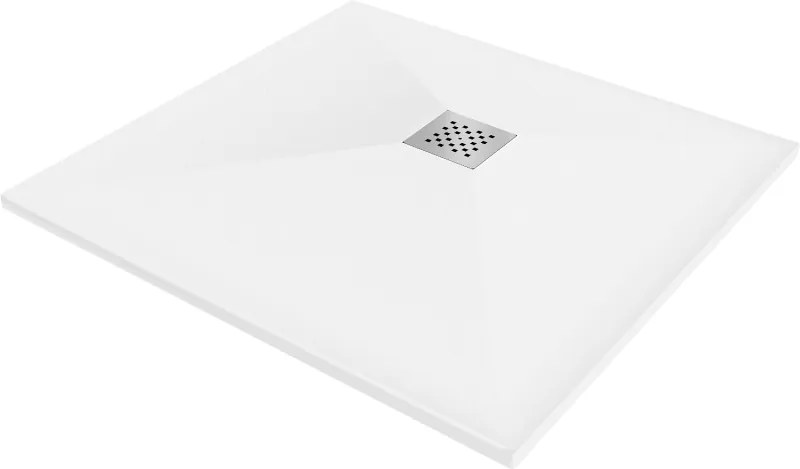 Mexen Stone+ vierkante composietdouchebak 100 x 100 cm, wit - 44101010