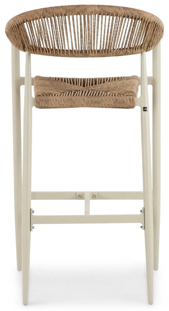 Barstoel Aluminium/rope Taupe-naturel-bruin De Laan Granada