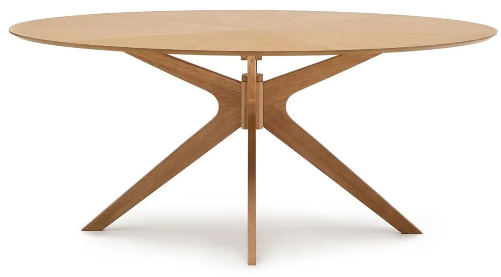 Kave Home Naanim Ovale Eettafel Eikenfineer 180 X 110 Cm - 180 X 110cm.