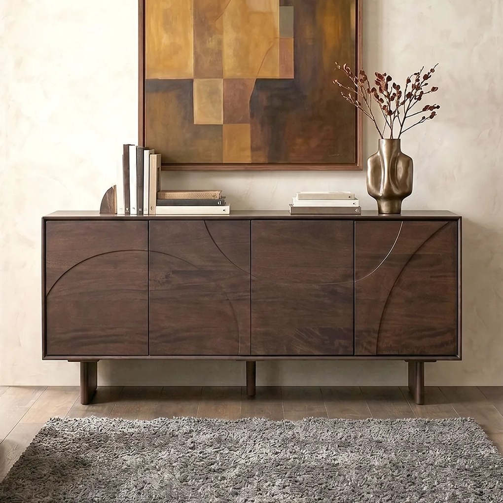 Dressoir Met Organisch Patroon - 170x40x76cm.