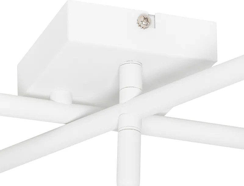 Moderne plafondlamp wit 5-lichts verstelbaar vierkant - Jeana