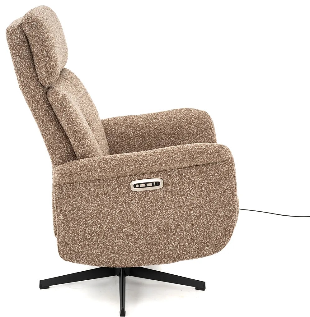 Relaxfauteuil Elektrisch Taupe Stof