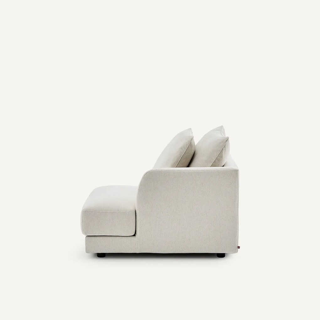 Halve bank rechts, modulair, van gemêleerd canvas, TIBERIO