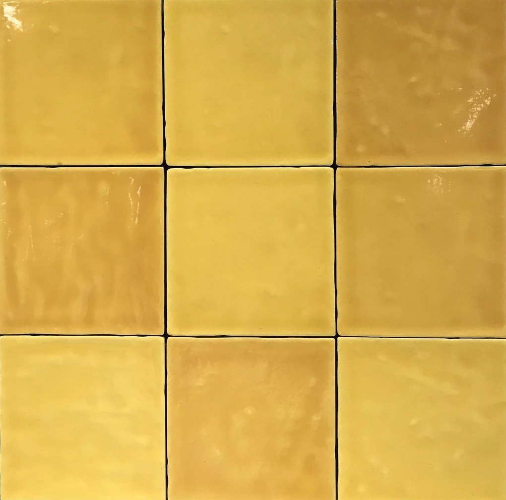 Wandtegel Terre D'Azur Maroc 11,5x11,5cm jaune mix glans