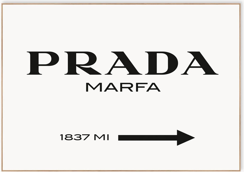 Ingelijste poster Prada