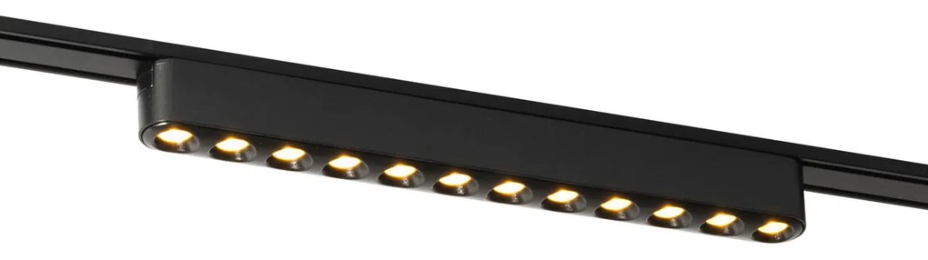 LED Moderne plafondlamp zwart voor railsysteem 1-fase 12W 3000K - Magnetic Puntua Modern Binnenverlichting Lamp