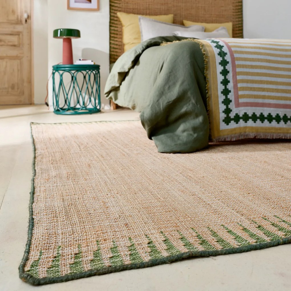 Vloerkleed in jute met rand, Gibela