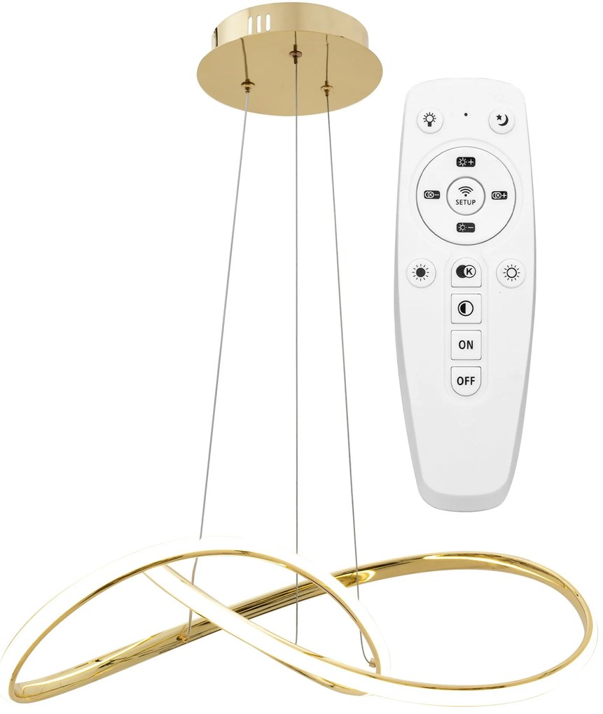 Hangring Plafondlamp Modern LED Afstandsbediening APP394-CP Goud