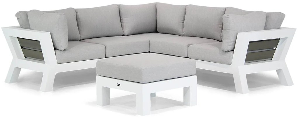 Hoek loungeset 5 personen Aluminium Wit  Santika Furniture Santika Yovita