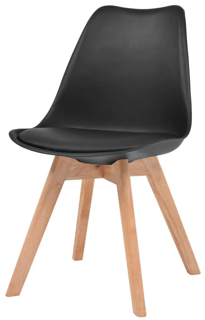 vidaXL Eetkamerstoelen 2 st kunstleer zwart